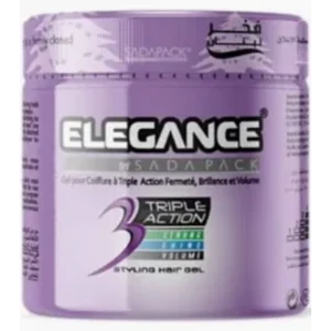 إليجانس شعر تصفيف جل 250جم تريبل أكشن بنفسجي | Elegance Hair Styling Gel 250gm Triple Action Purple