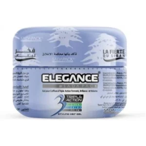 إليجانس شعر تصفيف جل 250جم تريبل أكشن نافي أزرق | Elegance Hair Styling Gel 250gm Triple Action Navy Blue