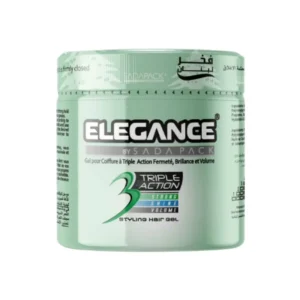 إليجانس شعر تصفيف جل 250جم تريبل أكشن أخضر | Elegance Hair Styling Gel 250gm Triple Action Green