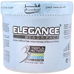 إليجانس شعر تصفيف جل 500جم تريبل أكشن أبيض | Elegance Hair Styling Gel 500gm Triple Action White
