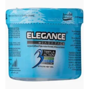 إليجانس شعر تصفيف جل 500جم تريبل أكشن أزرق | Elegance Hair Styling Gel 500gm Triple Action Blue