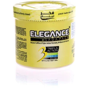 إليجانس شعر تصفيف جل 500جم تريبل أكشن إيلو | Elegance Hair Styling Gel 500gm Triple Action Yellow