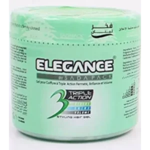 إليجانس شعر تصفيف جل 500جم تريبل أكشن أخضر | Elegance Hair Styling Gel 500gm Triple Action Green