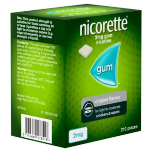 نيكوريت أوريجينال 2 مجم 210 قرص (إكس إكس) | Nicorette Original 2 Mg 210 Tab (Xx)