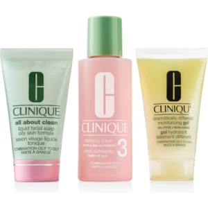 كلينك 3-ستيبس تو كلين دهنية بشرة طقم | Clinique 3-Steps To Clean Oily Skin Set