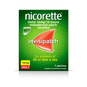 نيكوريت إينفيسي 15 مجم 7 ترانسديرمال باتكيس | Nicorette Invisi 15 Mg 7 Transdermal Patches