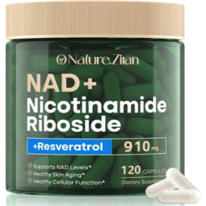 ناد+ (نيكوتيناميد ريبوسيد) + ريسفيراترول 910 مجم 120 كبسولة | Nad+ (Nicotinamide Riboside) + Resveratrol 910 Mg 120 Cap
