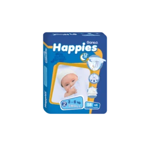 هابيس بيبي حفاضات سمول 58قطع (3) حفاضات اطفال | Happies Baby Diapers Small 58pcs (3) Diapers Kids
