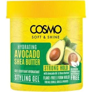 كوزمو سوفت&شاين تصفيف جل 450جم أفوكادو شيا زبدة (1127) | Cosmo Soft&Shine Styling Gel 450gm Avocado Shea Butter (1127)