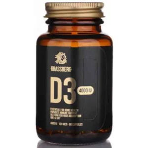 فيتامين دي3 4000 وحدة دولية 90 كبسولة - جراسبيرج | Vitamin D3 4000 I.U. 90 Cap - Grassberg