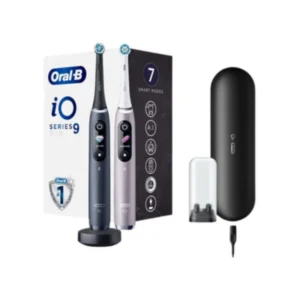 Oral-B Toothbrush Io Series 9 Duo Electric Black & Rose Brush Teeth Khrbayya