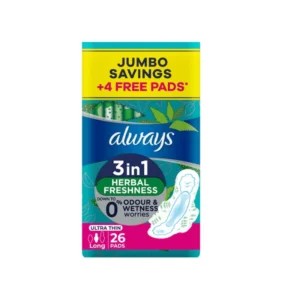 أولويز ألترا رفيع فوط جامبو 26قطعة طويل (8) كواترو | Always Ultra Thin Pads Jumbo 26pc Long (8) Kwatrw