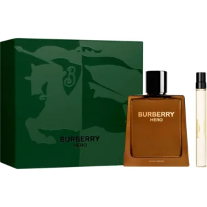 بيربيري.بي. هيرو طقم (أو دو بارفان 100مل + أو دو بارفان 10مل) اخضر | Burberry.P. Hero Set (Edp 100ml + Edp 10ml) Green