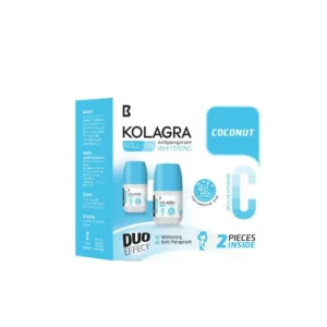 كولاجرا تفتيح. مزيل عرق فيتامين. سي رول أون 60مل جوز الهند (1+1) (#) | Kolagra Whiten. Deo Vit. C Roll-On 60ml Coconut (1+1) (#)