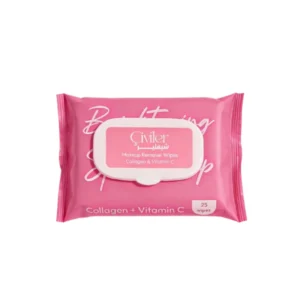 شيفلير مكياج مزيل سيرم مناديل 25قطع كولاجين | Civiler Makeup Remover Serum Wipes 25pcs Collagen