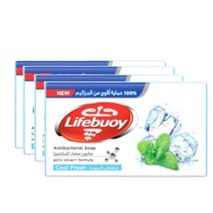 لايفبوي ضد البكتيريا صابون 4إكس165جم كول فريش (ساف 10إل.إي) (#) | Lifebuoy Anti Bacterial Soap 4x165gm Cool Fresh (Save 10l.E) (#)