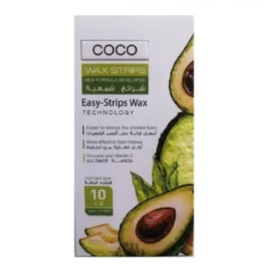 كوكو واكس شرائط 10 كونت أفوكادو خلاصة جاف سك. | Coco Wax Strips 10 Count Avocado Extract Dry Sk.