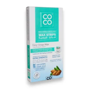 كوكو واكس شرائط 10 كونت لوز خلاصة سينس. سك. | Coco Wax Strips 10 Count Almond Extract Sens. Sk.