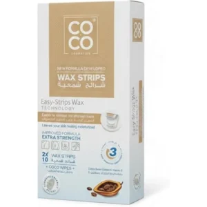 كوكو واكس شرائط 10 كونت كوكوا زبدة خلاصة | Coco Wax Strips 10 Count Cocoa Butter Extract