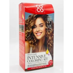 كوكو كوسميتيكس إنتنسيف كولورينج كريم كيت رقم.7 بلوند | Coco Cosmetics Intensive Coloring Cream Kit No.7 Blond