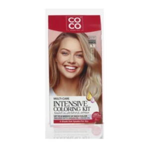 كوكو كوسميتيكس إنتنسيف كولورينج كريم كيت رقم.9.3 فيري لايت جولدن بلوند | Coco Cosmetics Intensive Coloring Cream Kit No.9.3 Very Light Golden Blond