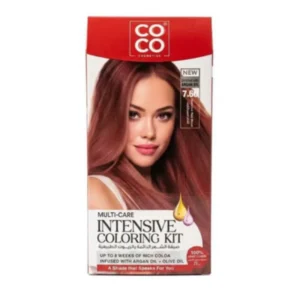 كوكو كوسميتيكس إنتنسيف كولورينج كريم كيت رقم.7.66 إنتنسيف أحمر بلوند | Coco Cosmetics Intensive Coloring Cream Kit No.7.66 Intensive Red Blond