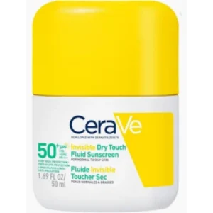 سيرافي واقي شمس إنفيزيبل زيت كونترول وجه سائل 50مل معامل حماية50+ | Cerave Sunscreen Invisible Oil Control Face Fluid 50ml Spf50+