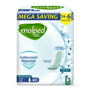 مولبد إكسترا هيجين فاميلي فوط 40قطع إيكس.طويل (6) | Molped Extra Hygiene Family Pads 40pcs Ex.Long (6)