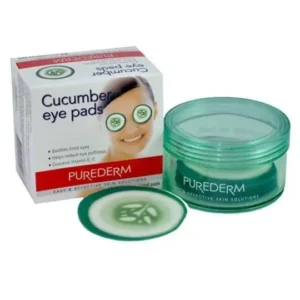 بيور ديرم وسادات بالخيار للعين برطمان 24 قطعة | Purederm Cucumber Eye Pads 24Pads Jar