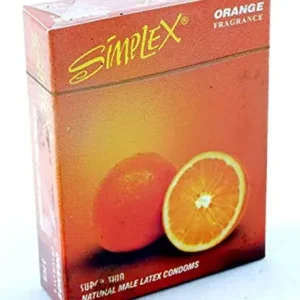 سيمبليكس واقي ذكري 3قطع سوبر رفيع برتقال فريش برتقال | Simplex Condoms 3pcs Super Thin Orange Fresh Brtqal