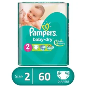 بامبرز حفاضات اطفال ميني رقم (2) 60 قطعة 3-6 كجم | Pampers Diapers Kids Myny No (2) 60 Piece 3-6 Kg