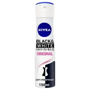 نيفيا مزيل عرق سبراي حريمي بلاك اند وايت انفيزبل 150 مل | Nivea Deod Spr. F/W 150Ml Black&White Invisible