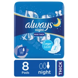 الويز ماكسي فوط صحيه نايت طويله جدا 8/9 قطعه | Always Maxi Pads Sanitary Night Long Very 8/9 Piece
