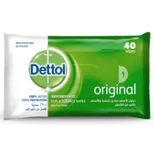 Dettol Anti Bacterial Wipes 40Pcs