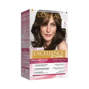 لوريال اكسيلانس صبغة شعر كريم براون 4 | Loreal Excellence Hair Dye Hair Cream Brown 4