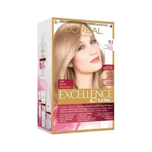 لوريال اكسيلانس صبغة شعر كريم فيري لايت اش بلوند 9.1 | Loreal Excell. H.color Cr. 9.1 Very Light Ash Blonde