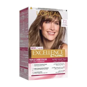 لوريال اكسيلانس صبغة شعر كريم اش بلوند 7.1 | Loreal Excell. H.color Cr. 7.1 Ash Blonde