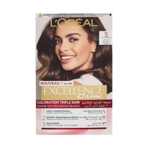 لوريال اكسيلانس صبغة شعر كريم لايت براون 5 | Loreal Excellence Hair Dye Hair Cream Light Brown 5